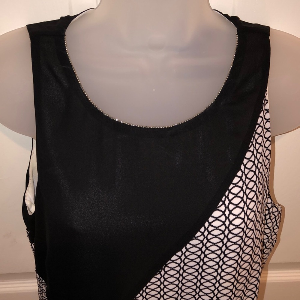 Ladies Print Tunic Tank-White House Black Market